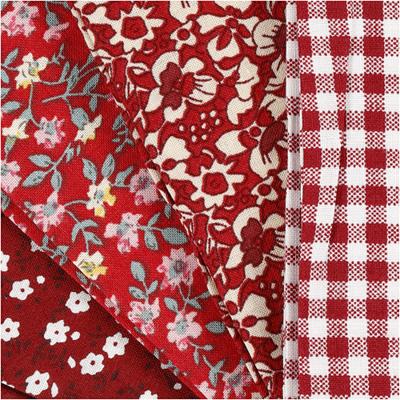 Creativ Company Patchwork stof rood 45x55cm, 4st.