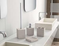 Toiletborstelhouder Sapho Quadrotto Vrijstaand 38x9.5 cm Polyresin Beige - thumbnail