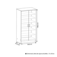 Schoenenkast Cabinet - eikenkleur - 108,4x54,6x35,3 cm - Leen Bakker - thumbnail