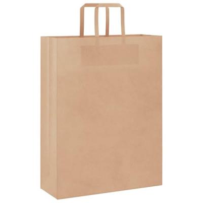 VidaXL Papieren zakken 250 st met hengsels 32x12x42 cm bruin