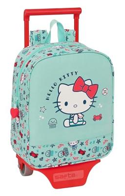 Schoolrugzak met Wielen Hello Kitty Sea lovers Turkoois 22 x 27 x 10 cm