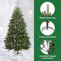 VidaXL Kunstkerstboom met 300 led groen 270 cm pvc en metaal - thumbnail
