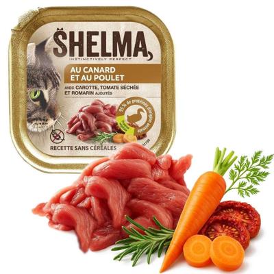 SHELMA Duck and chicken pate - nat kattenvoer - 100g