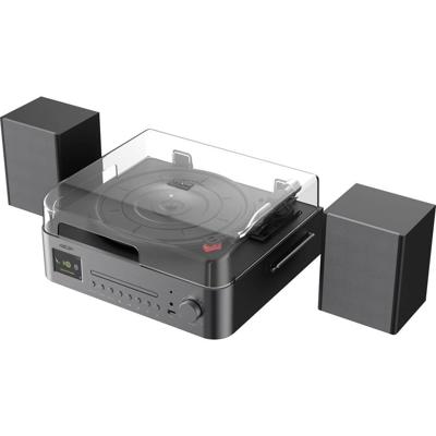 Reflexion Internetradio HiFi-tuner Zwart, Bruin DAB+, CD-speler, Bluetooth, Incl. luidsprekers