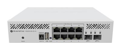 Mikrotik CRS310-8G+2S+IN: L3 Smart Switch Managed 2.5G Ethernet (100/1000/2500) Power over Ethernet