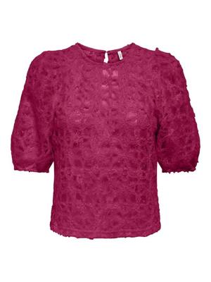 Only Onlbenia S/s O-neck Lace Top Jrs 15372720 T-shirt Korte Mouw 5033271 Sangria