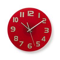 Ronde wandklok | Diameter 30 cm | Eenvoudig te lezen cijfers | Helder-rood - thumbnail