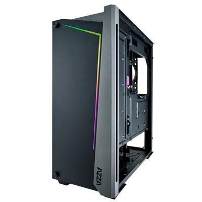 Azza APOLLO 430B DF2 computerbehuizing Midi ATX Tower Zwart, Transparant