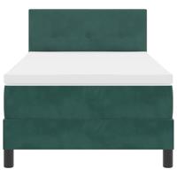 Boxspring bed met matras Donkergroen 90 x 190 cm Fluweel - thumbnail