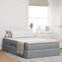 Opbergbed met matras Lichtgrijs 120 x 190 cm Polyester - thumbnail