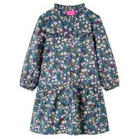 VidaXL Kinderjurk met lange mouwen 104 donkerblauw - thumbnail