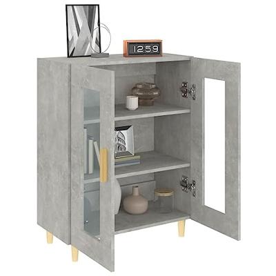 Dressoir 69,5x34x90 cm bewerkt hout betongrijs