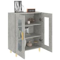 Dressoir 69,5x34x90 cm bewerkt hout betongrijs - thumbnail