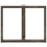 Eettafelpoten 2 st T-vormig 90x35x(72-73) cm staal naturel - thumbnail
