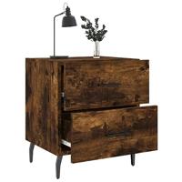 Nachtkastjes 2 st 40x35x47,5 cm bewerkt hout gerookt eikenkleur - thumbnail
