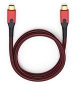 Oehlbach USB-Evolution CC - hoogwaardige USB-kabel 3.1 USB-C naar 3.1 USB-C (laad- en datakabel) zwart/rood - 50cm - thumbnail