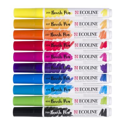 Brushpen talens ecoline set 10 stuks primair Brushpen talens ecoline set 10 stuks primair