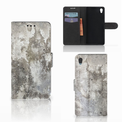 Sony Xperia Z5 | Z5 Dual Bookcase Beton Print Sony Xperia Z5 | Z5 Dual Bookcase Beton Print