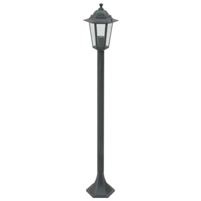 Paalverlichting voor tuin E27 110 cm aluminium donkergroen 6 st