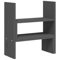VidaXL Monitorstandaard (39-72)x17x43 cm massief grenenhout grijs - thumbnail