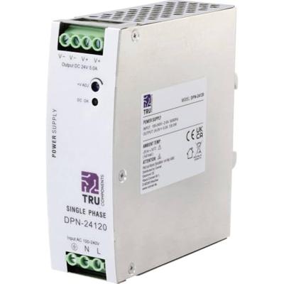 TRU COMPONENTS DPN-24120 DIN-rail netvoeding 24 V/DC 5 A 120 W Aantal uitgangen: 1 x Inhoud: 1 stuk(s)