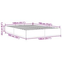 Ottoman bedframe zonder matras 140x190 cm fluweel zwart - thumbnail