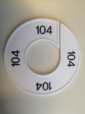 Maatring wit/zwart 104