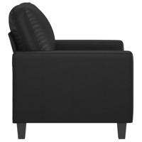 Fauteuil 60 cm kunstleer zwart - thumbnail
