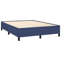 Boxspring met matras stof blauw 140x190 cm - thumbnail