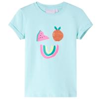 VidaXL Kindershirt 128 lichtzeeblauw - thumbnail