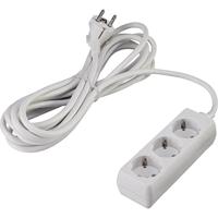 Basetech 1593786 Stekkerdoos 3-voudig Wit Randaarde stekker 1 stuk(s) - thumbnail