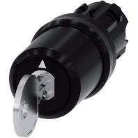 Siemens 3SU10005BL110AA0 3SU1000-5BL11-0AA0 Sleutelschakelaar Kunststof frontring Zwart 2 x 45 ° 1 stuk(s)