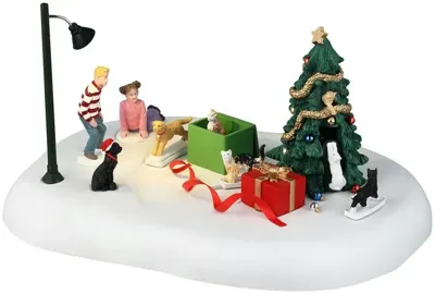 Lemax christmas cats bewegend kerstdorp tafereel 2024