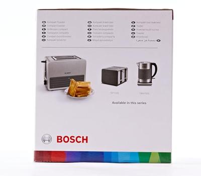 Bosch Haushalt TAT7S25 Broodrooster Met geïntegreerde broodopzet RVS, Zwart
