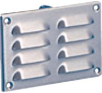 Nedco schoepenrooster - 130x90mm - geborsteld RVS - thumbnail