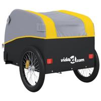 Fietstrailer 30 kg ijzer zwart en geel - thumbnail