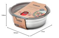 Zwart+Blum Stalen voerbak Klein - Ø170mm - H 59mm - Grijs/Rood - thumbnail