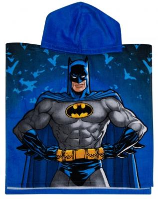 Batman badponcho blauw junior 50 x 100 cm