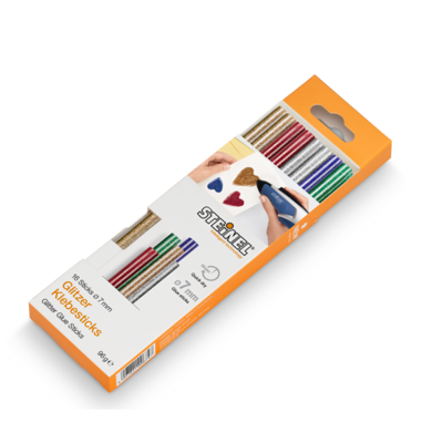 Steinel KLEBESTICKS 7MM GLITZER 96GR Lijmstick 7 mm 150 mm Goud, Zilver, Groen, Blauw, Rood 0.097 kg 16 stuk(s)