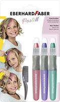 Eberhard Faber EF-579202 Haarkrijt 3 Stuks Roze, Paars, Turquoise - thumbnail