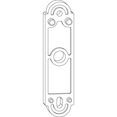 Vulplaat 5mm deurvastzetter zwart rustico