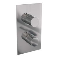 Chrome Carving Thermostatische Inbouw Regendouche 3-Weg Omstelling Set 40 met 30 cm Douchekop en Gebogen Muurarm - thumbnail