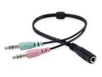 Oordopjes Equip Chat Headset Zwart 2 m - thumbnail