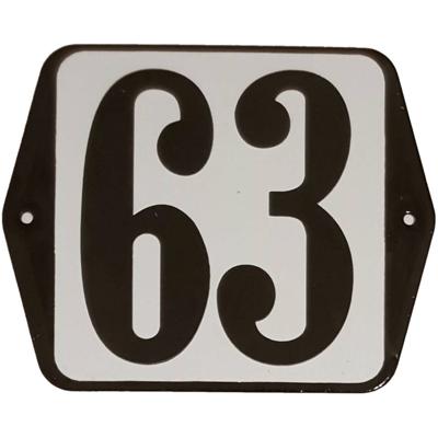 Huisnummer naambordje standaard 15x12 cm nummer 63 - Warentuin mix Huisnummer naambordje standaard 15x12 cm nummer 63 - Warentuin mix