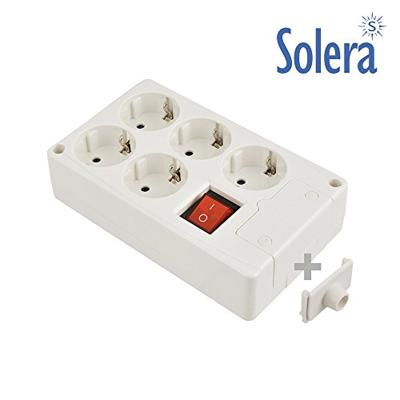 Stopcontactenstrip 5 Tomas met Interruptor Solera 8105il