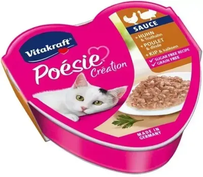Vitakraft Poésie Creation In Saus 85 g - Kip & Kalkoen