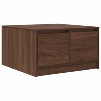Salontafel met lades 70,5x70x40 cm bruin eikenkleurig - thumbnail