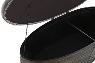 Kruk DKD Home Decor Grijs Metaal 117 x 42 x 47 cm