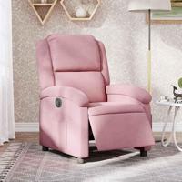 Fauteuil elektrisch fluweel roze - thumbnail