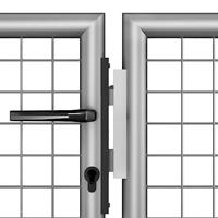 Poort 306x125 cm gegalvaniseerd staal zilverkleurig - thumbnail